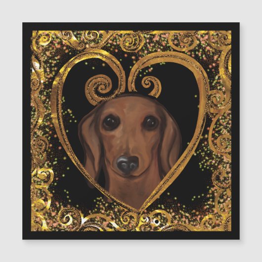 DACHSHUND MAGNETKARTE (Vorderseite)