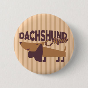 Dachshund-Mama, 2¼ Zoll runder Knopf Button