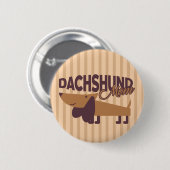 Dachshund-Mama, 2¼ Zoll runder Knopf Button (Vorne & Hinten)