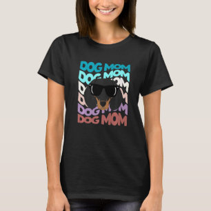 Dachshund-Mama Coole Retro-Hundemama T-Shirt