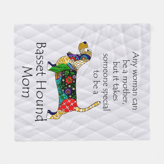 Dachshund-Mama-Fleece-Decke Fleecedecke (Vorderseite (Horizontal))