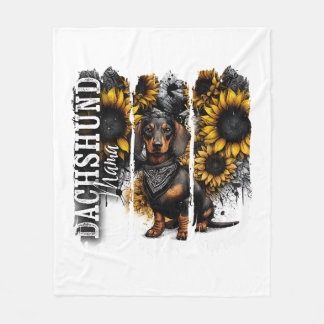 Dachshund Mama Fleecedecke