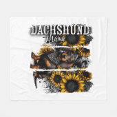 Dachshund Mama Fleecedecke (Vorderseite (Horizontal))