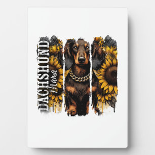Dachshund-Mama Fotoplatte