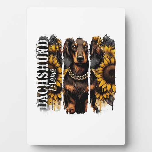 Dachshund-Mama Fotoplatte (Vorderseite)