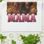Dachshund-Mama Geschirrtuch (Gefaltet)