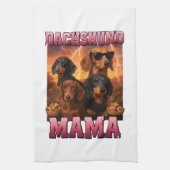 Dachshund-Mama Geschirrtuch (Vertikal)