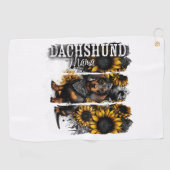 Dachshund-Mama  Golfhandtuch (Horizontal)