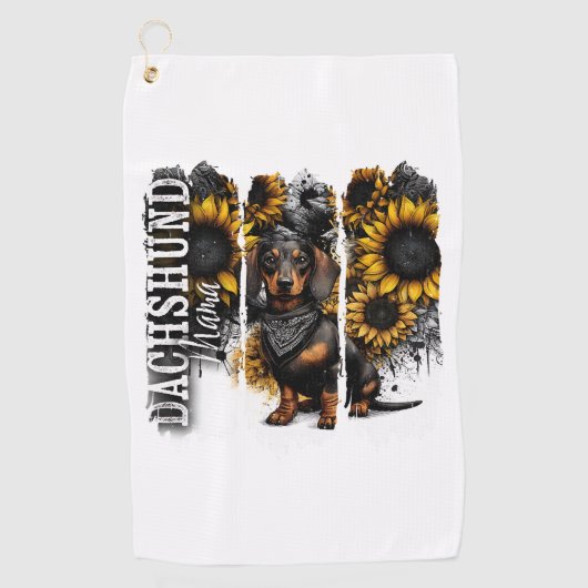 Dachshund-Mama  Golfhandtuch (Vorderseite)