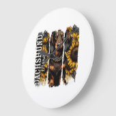 Dachshund Mama Große Wanduhr (Winkel)