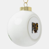 Dachshund-Mama Keramik Kugel-Ornament (Links)