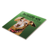 Dachshund-Mama Keramikfliese (Seite)