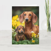 Dachshund Mama Muttertag Liebe Karte (Vorderseite)