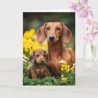 Dachshund Mama Muttertag Liebe Karte