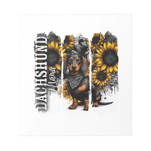 Dachshund-Mama Notizblock (Vorderseite)