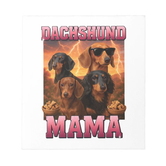 Dachshund Mama Notizblock (Vorderseite)
