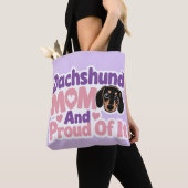 Dachshund-Mama und stolz darauf Tasche (Von Nahem)