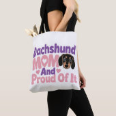 Dachshund-Mama und stolz darauf Tasche (Von Nahem)