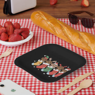 Dachshund Mama Weihnachten Hundefreund Geschenk Ne Pappteller