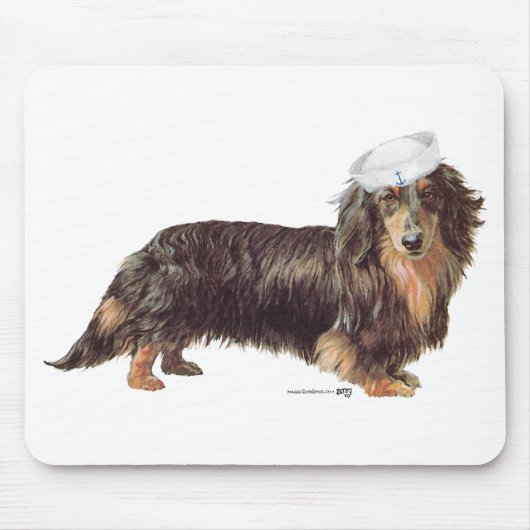 Dachshund Matrose Mousepad (Vorne)