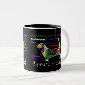 Dachshund-Merkmal-Tasse Zweifarbige Tasse (VorderseiteRechts)