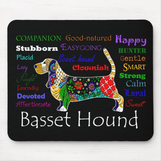 Dachshund-Merkmale Mousepad (Vorne)