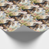 Dachshund mit Ostereiern Geschenkpapier (Ecke)