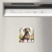 Dachshund mit Ostereiern Magnet (In Situ (Geschirrspüler))
