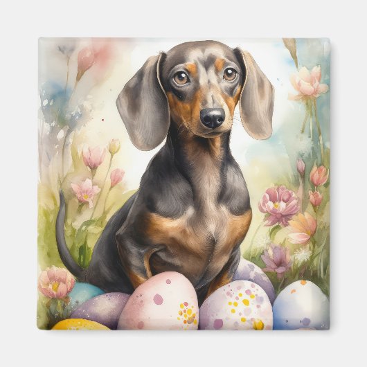 Dachshund mit Ostereiern Magnet (Vorne)