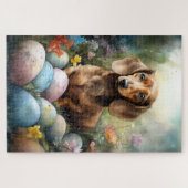 Dachshund mit Ostereiern Puzzle (Horizontal)