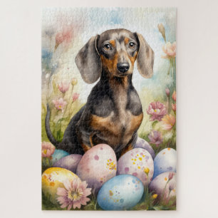 Dachshund mit Ostereiern Puzzle