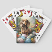 Dachshund mit Ostereiern Spielkarten (Rückseite)