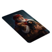 Dachshund mit Weihnachtsmann Festive Weihnachten Magnet (Rechte Seite)