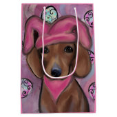 Dachshund Mittlere Geschenktüte (Rückseite)
