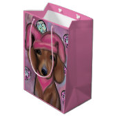 Dachshund Mittlere Geschenktüte (Rückseite Schrägansicht)