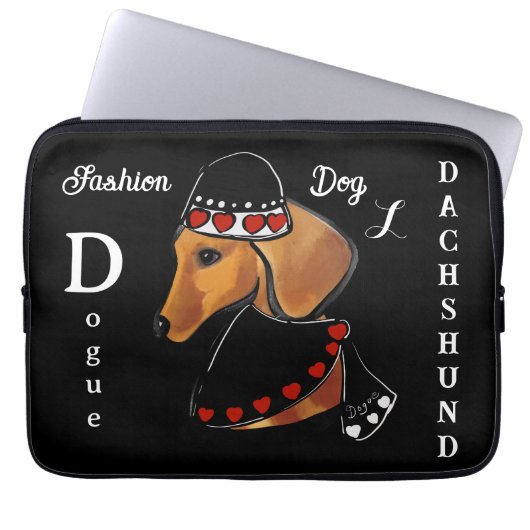 DACHSHUND MODE LAPTOPSCHUTZHÜLLE (Vorderseite)