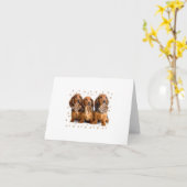 Dachshund MOM Karte (Gelbe Blume)