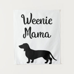 Dachshund Mom Weiner Dog Womens Gift Premium Wandteppich