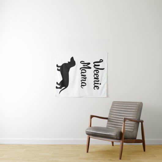 Dachshund Mom Weiner Dog Womens Gift Premium Wandteppich (Beispiel (Horizontal))