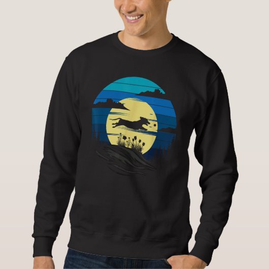 Dachshund Moon Doxie Weiner Wiener Dog Sweatshirt (Vorderseite)