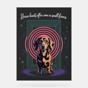 Dachshund Mutige Herzen Kommen Oft In Kleinen Rahm Acrylschild