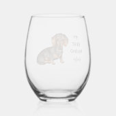 Dachshund My Best Friend Custom Name Weinglas Ohne Stiel (Vorderseite)