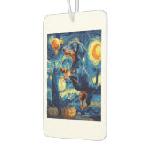 Dachshund of van gogh starry night halloween Funny Autolufterfrischer (Links)