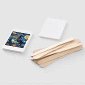 Dachshund of van gogh starry night halloween Funny Fächer (Non-assembled)