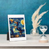 Dachshund of van gogh starry night halloween Funny Fotoplatte (Seite)