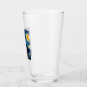 Dachshund of van gogh starry night halloween Funny Glas (Links)