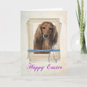 Dachshund-Osterkarte Feiertagskarte