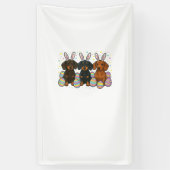 Dachshund Ostern T-Shirt Banner (Vertikal)