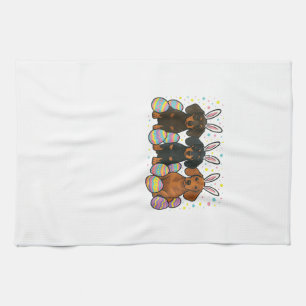 Dachshund Ostern T-Shirt Geschirrtuch
