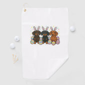 Dachshund Ostern T-Shirt Golfhandtuch (Insitu)